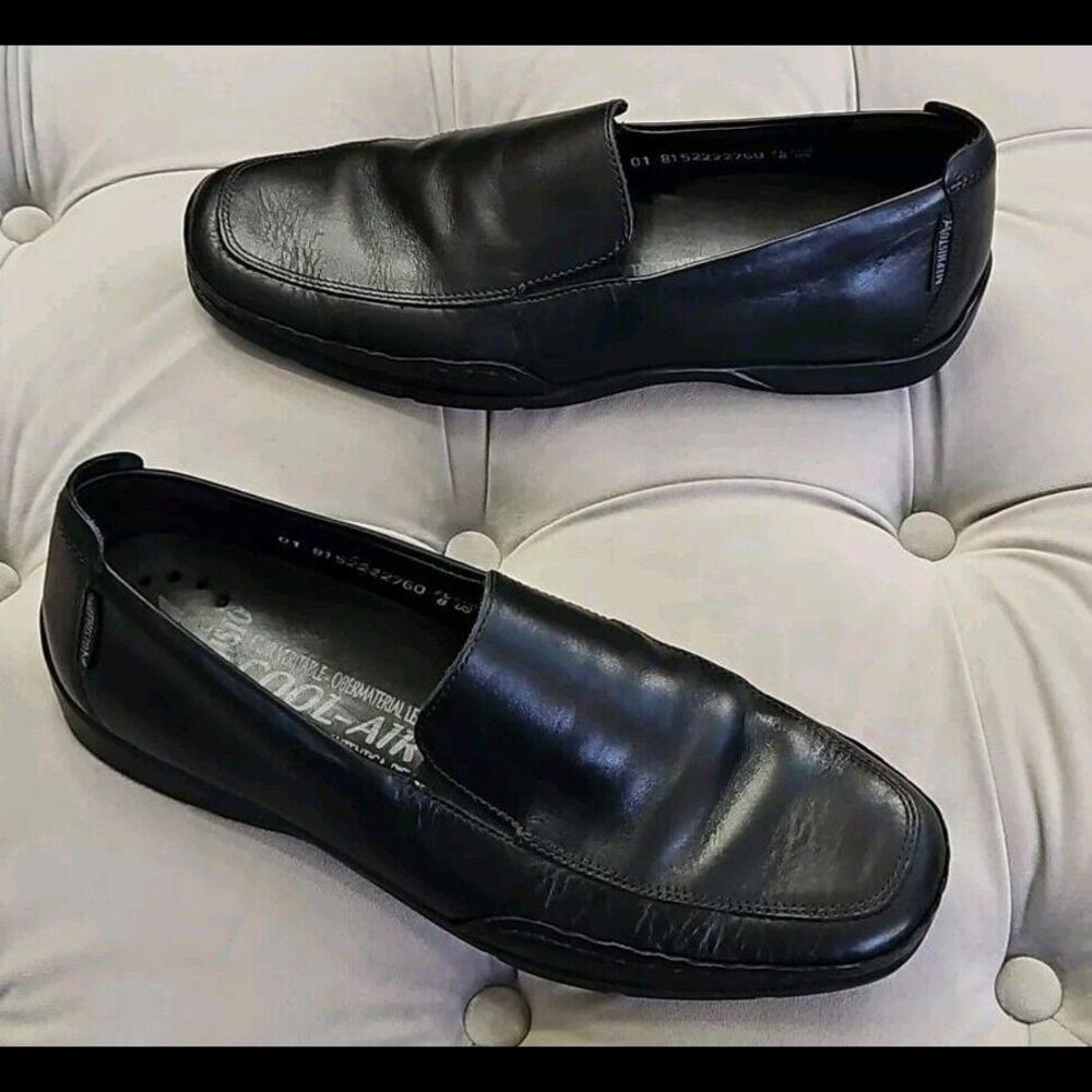 Mephisto Adelio Black Leather Slip On Loafers Flats Dress Mens Shoes 8
